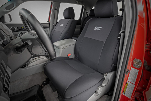 Rough Country 91052 - Seat Covers - FR & RR - Crew Cab - Toyota Tacoma 2WD/4WD (2005-2015)
