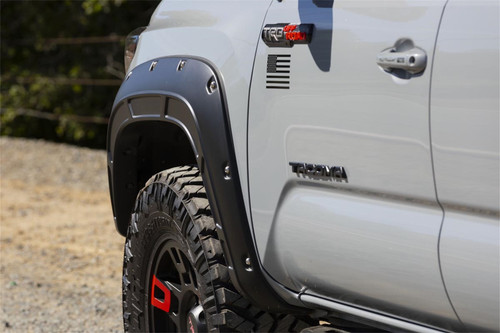 Rough Country A-T11621-1G3 - Fender Flares - Defender - 1G3 Magnetic Grey - Toyota Tacoma 2WD/4WD (16-23)