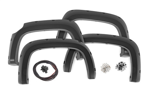 Rough Country F-C11511A-GAZ - Pocket Fender Flares - GAZ Summit White - Chevy Colorado 2WD/4WD (2015-2022)