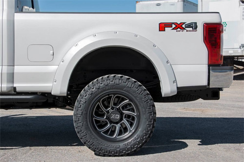 Rough Country F-F21112-M7 - Pocket Fender Flares - M7 Carbonized Gray - Ford F-250/F-350 Super Duty (17-22)