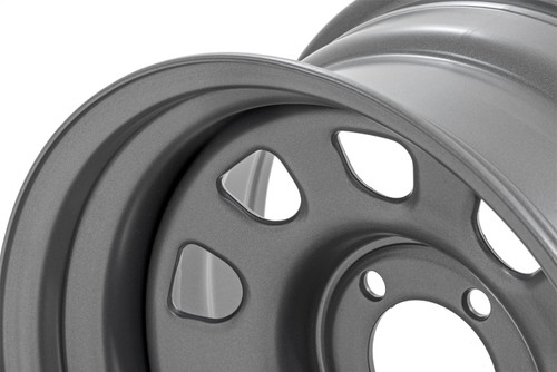Rough Country RC158545G - Steel Wheel - Gray - 15x8 - 5x4.5 - 3.30 Bore -19