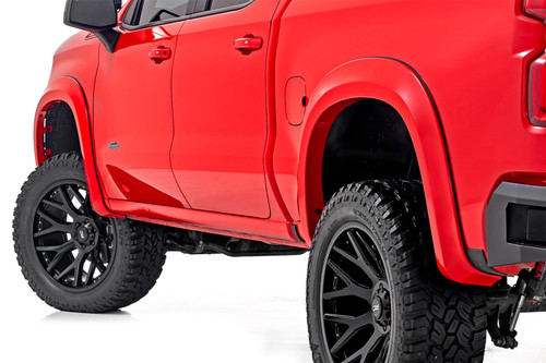 Rough Country S-C12210-G7C - Fender Flares - Sport - G7C Red Hot - Chevy Silverado 1500 2WD/4WD (19-24)