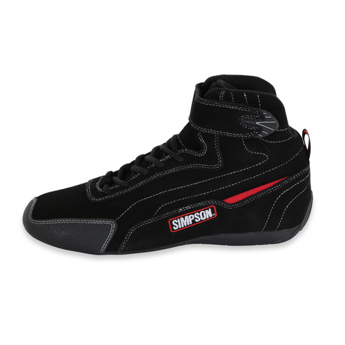 Simpson Safety TU850BK - Simpson Racing Turbine High Top Shoe Black 8.5