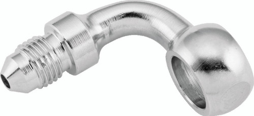 TwinPower 035962 - Twin Power Chrome Brake Fitting 3/8 Inch X AN3 90 Degree Banjo Adaptor