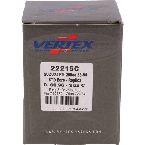 Vertex Pistons 22215C - Vertex Piston 89-95 Suzuki RM 250 250cc Cast Replica Piston Kit Vertex Pistons 22215C - Vertex Piston 89-95 Suzuki RM 250 250cc Cast Replica Piston Kit