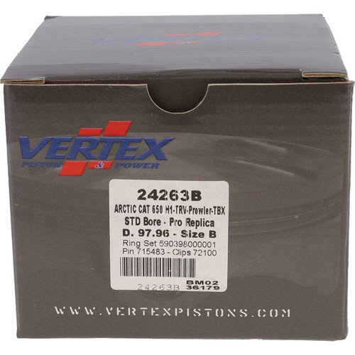 Vertex Pistons 24263B - Vertex Piston 05-11 Arctic Cat 650 H1 4x4 650cc Forged Replica Piston Kit Vertex Pistons 24263B - Vertex Piston 05-11 Arctic Cat 650 H1 4x4 650cc Forged Replica Piston Kit