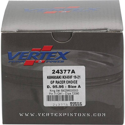 Vertex Pistons 24377A - Vertex Piston 19-23 Kawasaki KX 450 F 450cc Forged GP Racers Choice Piston Kit