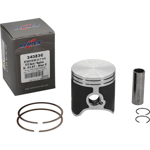 Vertex Pistons 24383C - Vertex Piston 18-24 Beta RR 2T 125 125cc Cast Replica Piston Kit Vertex Pistons 24383C - Vertex Piston 18-24 Beta RR 2T 125 125cc Cast Replica Piston Kit