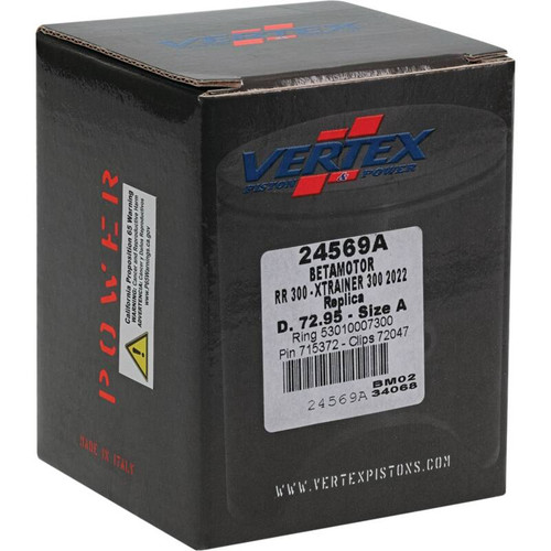 Vertex Pistons 24569A - Vertex Piston 22-24 Beta RR 2T 300 300cc Cast Replica Piston Kit Vertex Pistons 24569A - Vertex Piston 22-24 Beta RR 2T 300 300cc Cast Replica Piston Kit