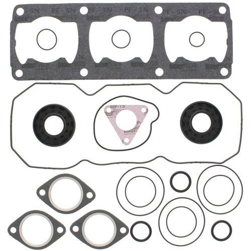 Vertex Pistons 711191 - Vertex Gaskets 1992 Polaris Indy XLT/SKS/SP Complete Gasket Kit w/ Oil Seals
