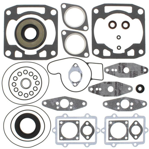 Vertex Pistons 711273 - Vertex Gaskets 02-06 Arctic Cat ZR 440 Sno-Pro Complete Gasket Kit w/ Oil Seals
