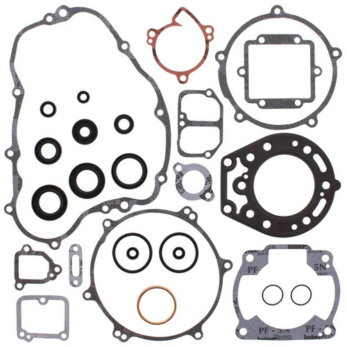Vertex Pistons 811442 - Vertex Gaskets 95-06 Kawasaki KDX200 Complete Gasket Kit w/ Oil Seals