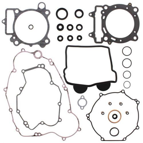 Vertex Pistons 811480 - Vertex Gaskets 08-09 Kawasaki KLX450R Complete Gasket Kit w/ Oil Seals