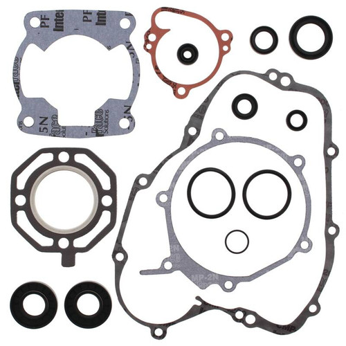 Vertex Pistons 811404 - Vertex Gaskets 88-89 Kawasaki KX80 Complete Gasket Kit w/ Oil Seals