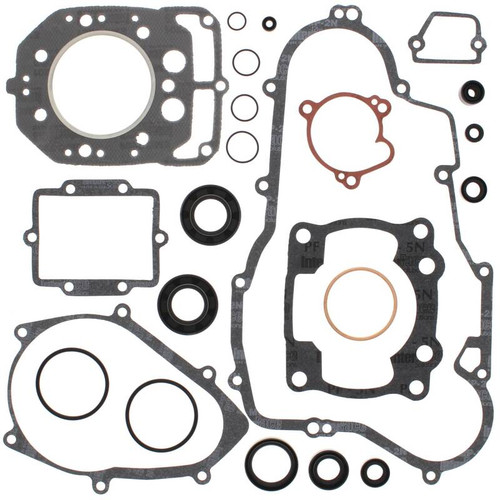 Vertex Pistons 811820 - Vertex Gaskets 87-88 Kawasaki KXF250 Tecate Complete Gasket Kit w/ Oil Seals