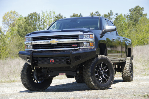 Fab Fours CH05-S1361-1 - Black Steel Front Ranch Bumper