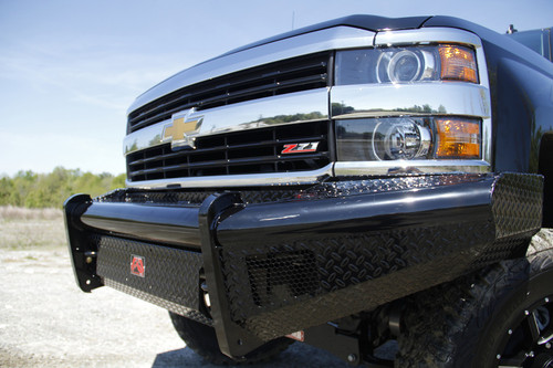 Fab Fours CH11-S2761-1 - Black Steel Front Ranch Bumper