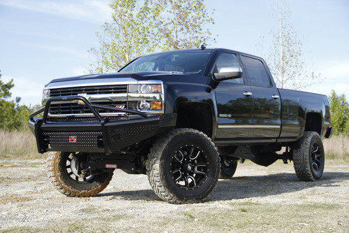 Fab Fours CH08-S2062-1 - Black Steel Front Ranch Bumper