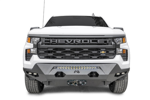 Fab Fours CS22-X5661-B - Matrix Front Bumper; w/No Guard; Black; For Mount 3x3 LED Cube Lights; D-Ring Mounts;