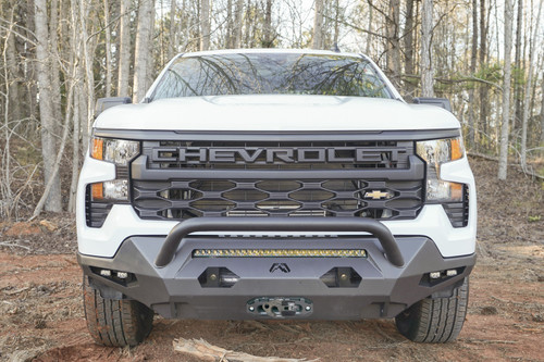 Fab Fours CS22-X5662-B - Matrix Front Bumper; w/Pre-Runner Guard; Black; For Mount 3x3 LED Cube Lights; D-Ring Mounts;