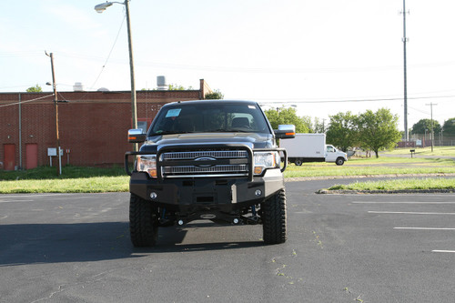 Fab Fours FF09-H1950-B - Premium Heavy Duty Winch Front Bumper