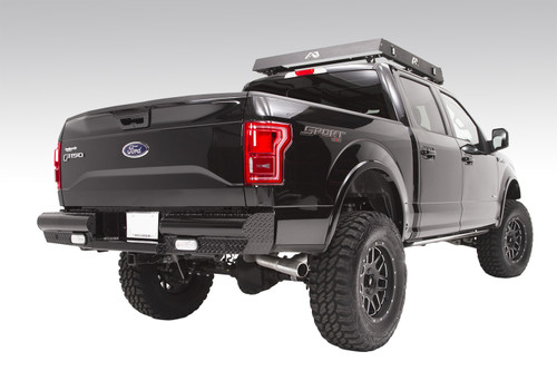 Fab Fours FF15-T3250-1 - Black Steel Ranch Rear Bumper