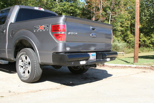 Fab Fours FF09-T1750-1 - Black Steel Ranch Rear Bumper