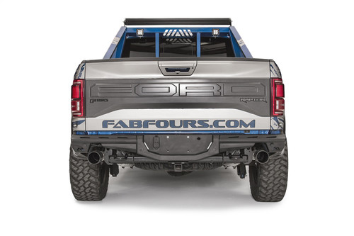 Fab Fours FF17-E4371-1 - Aero Rear Bumper; 2 Stage Black Powder Coated;