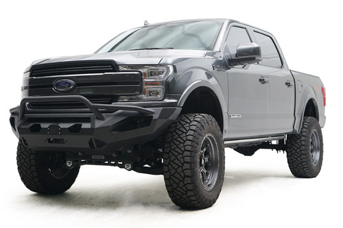 Fab Fours FF18-X4552-B - Matrix Front Bumper; w/Pre-Runner Guard; 7/8 In. D-Ring Mounts; Bare Steel;