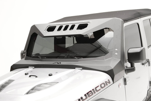 Fab Fours JK3020-B - ViCowl; Combines Roof Visor And Cowl; Bare; Fab Fours JK3020-B - ViCowl; Combines Roof Visor And Cowl; Bare;
