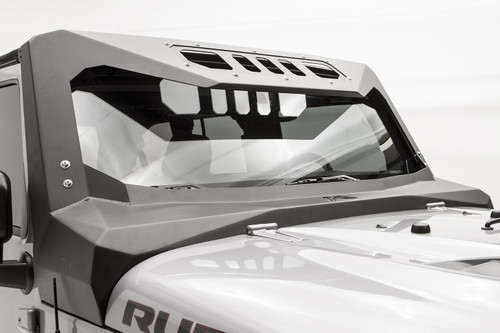 Fab Fours JK3020-B - ViCowl; Combines Roof Visor And Cowl; Bare; Fab Fours JK3020-B - ViCowl; Combines Roof Visor And Cowl; Bare;