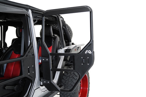 Fab Fours JK1031-B - Full Tube Doors; Bare-Raw Steel; Rear; Height 4 in.; Width 35 in.; Length 44 in.; [AWSL];