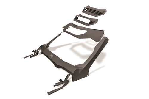 Fab Fours VC4100-B - ViCowl; Uncoated/Paintable; Combines Roof Visor And Cowl; [AWSL];