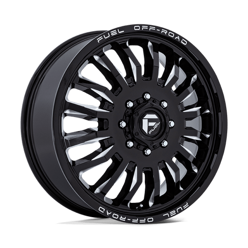 Fuel Wheels D86820829345 - D868 Arc Dually 20X8.25 Gloss Black Milled Fuel Wheels D86820829345 - D868 Arc Dually 20X8.25 Gloss Black Milled