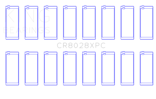 King Engine Bearings CR8028XPCSTDX - ChevrolET Custom Performance (Size STDX) Connecting Rod Bearing Set