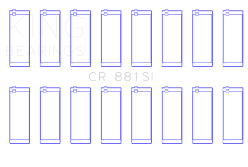 King Engine Bearings CR881SI0.25 - Ford 281Ci/330Ci (Size +0.25mm) Connecting Rod Bearing Set
