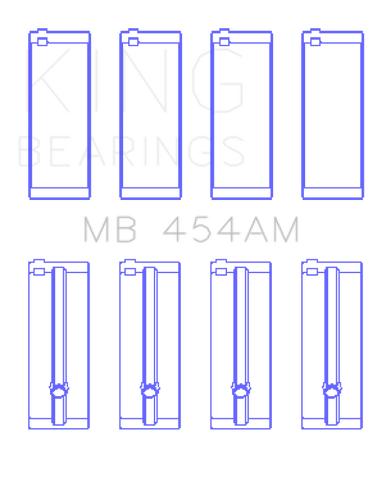 King Engine Bearings MB454AM0.75 - Suzuki G-10 (Size +0.75mm) Main Bearing Set