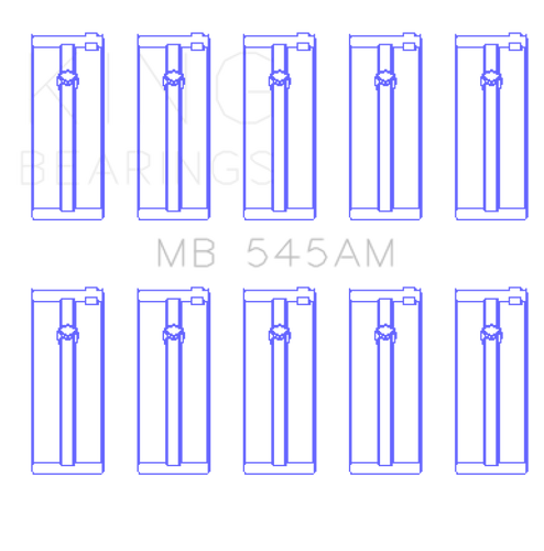 King Engine Bearings MB545AM0.25 - Ford N4A/Ne/L/N/Jcc/Lcj/Lse (Size +0.25mm) Main Bearing Set