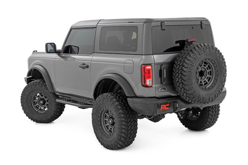 Rough Country 14004 - OV2 Running Boards - Side Step Bars - 2-Door - Ford Bronco (2 Door) (21-24)