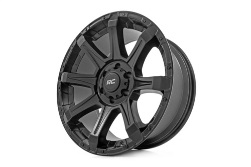 Rough Country 81200910 - 81 Series Wheel - One-Piece - Semi Gloss Black - 20x9 - 8x6.5 - 0mm