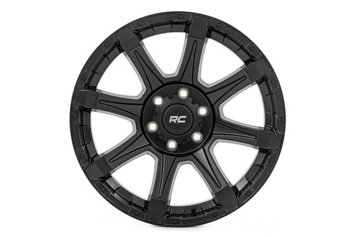 Rough Country 81200910 - 81 Series Wheel - One-Piece - Semi Gloss Black - 20x9 - 8x6.5 - 0mm