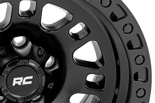 Rough Country 82181212 - 82 Series Wheel - One-Piece - Semi Gloss Black - 18x9 - 6x5.5 - -12mm