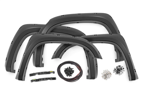 Rough Country F-T11411A-8W2 - Pocket Fender Flares - 8W2 Cavalry Blue - Toyota Tundra 2WD/4WD (2014-2021)
