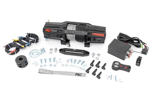 Rough Country RS6500SA - 6500-LB Winch W/ Remote - UTV - Synthetic Rope