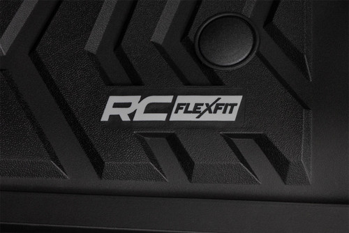 Rough Country FF-51712 - Flex-Fit Floor Mats - Front and Rear - Ford F-250/F-350 Super Duty (17-24)