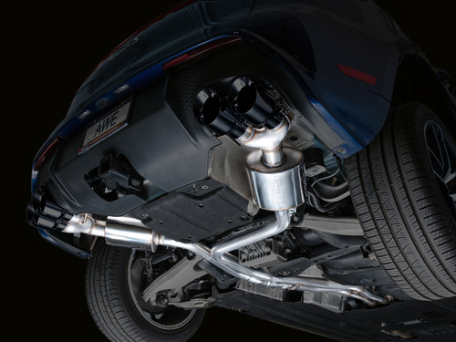 AWE 3015-43952 - 2022+ Porsche Macan 2.9TT Touring Edition Catback Exhaust w/ Diamond Black Tips