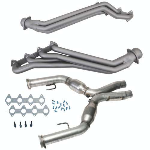 BBK 16412 - 05-10 Ford Mustang GT 1 5/8 Long Tube Headers w/High Flow Catted X-Pipe (Ti Ceramic)