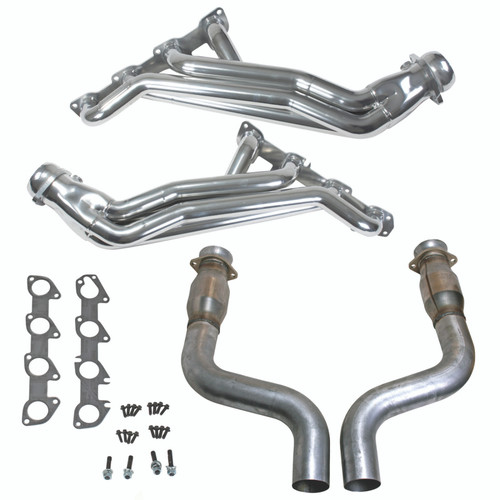 BBK 40464 - 09-24 Dodge Challenger/Charger 5.7L 1-3/4in Headers w/High Flow Catted Mid Pipe (Silver Ceramic)