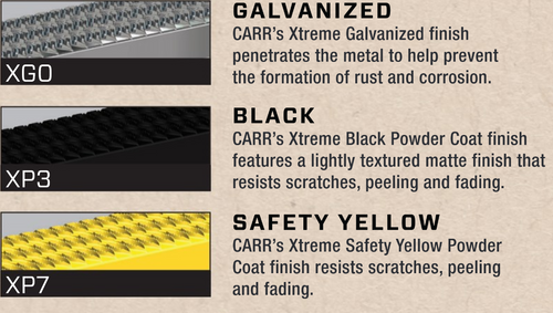 Carr 131241-1 -   - MAXgrip Side Step; Assist/Side Step; XP3 Black Powder Coat; Single