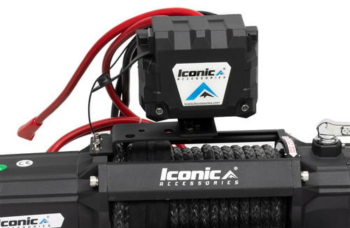 Iconic Accessories 405-9505 - 9500LB Winch; Syn Rope; Series wound 5.5hp/4.1kw;12V DC; 3 stage planetary